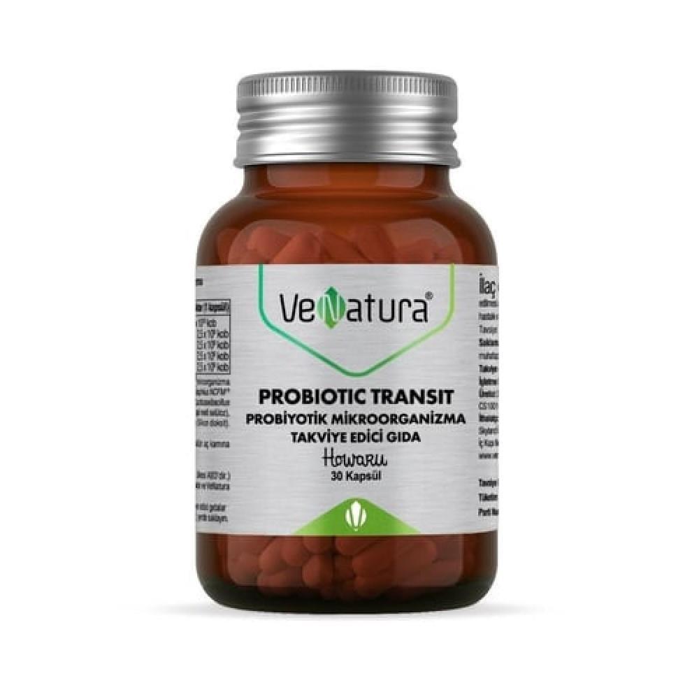 VeNatura Probiotic Transit 30 Capsules - Probiotic Supplement for Gut Health Support