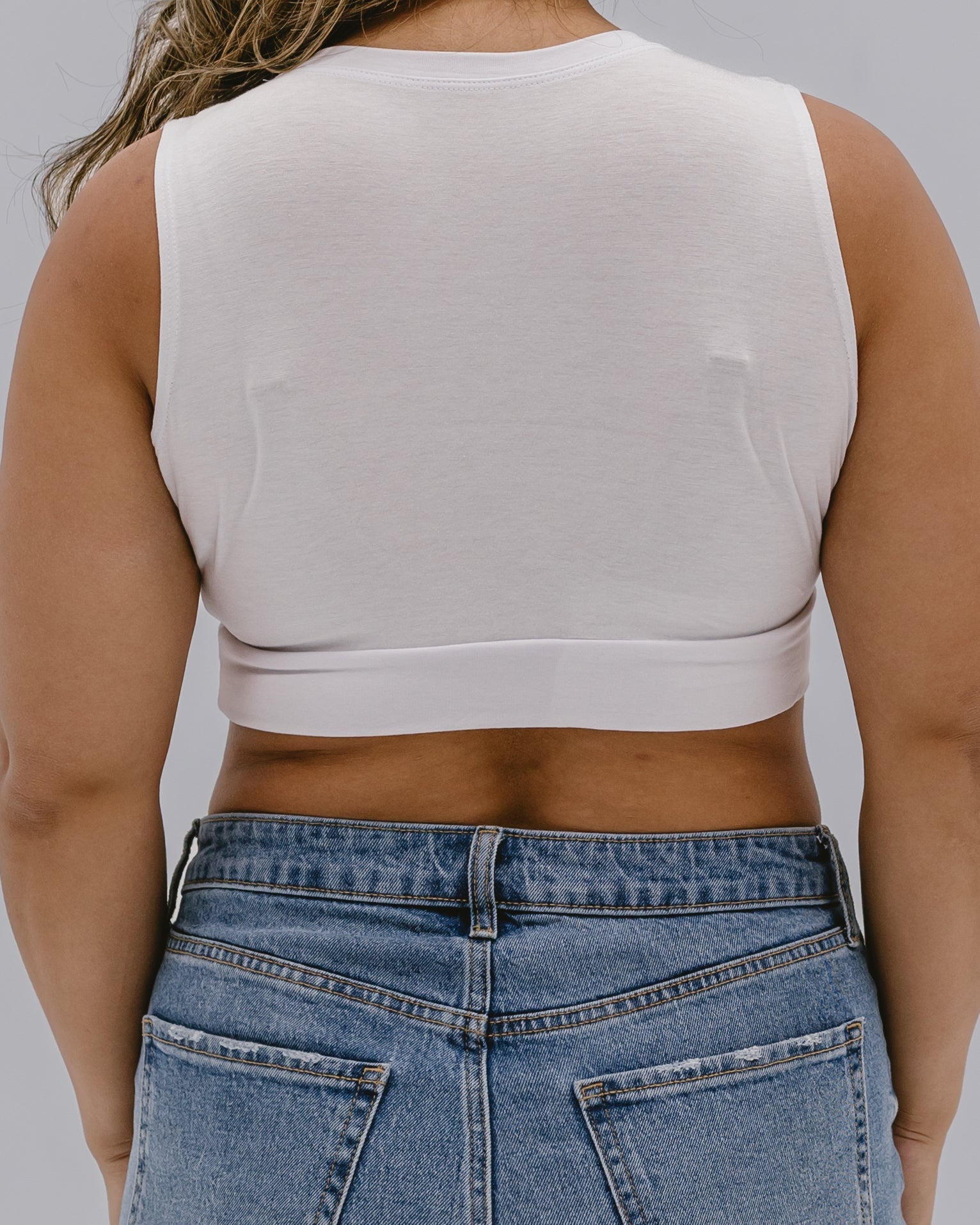 HALFTEE Layering Fashions Crew Neck Tank Halftee — product on model