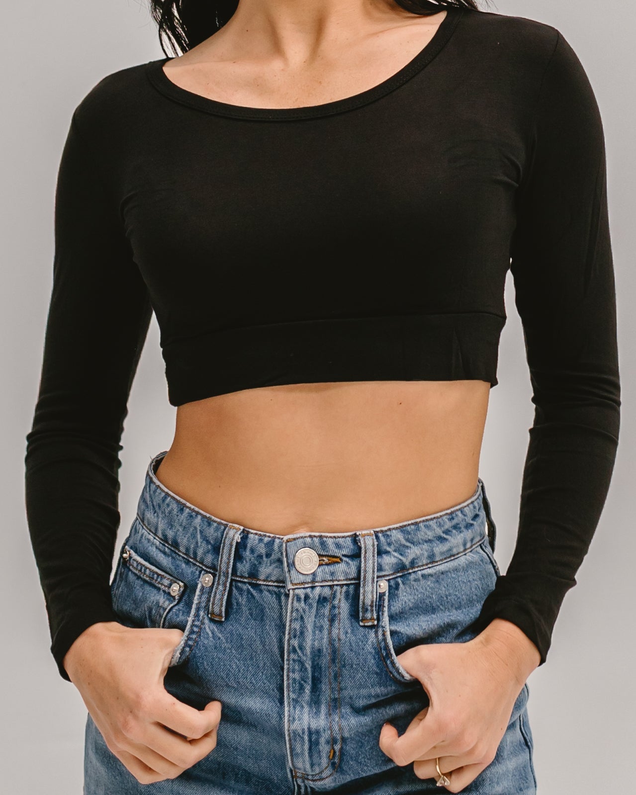 HALFTEE Layering Fashions Classic Long Sleeve Halftee — color detail