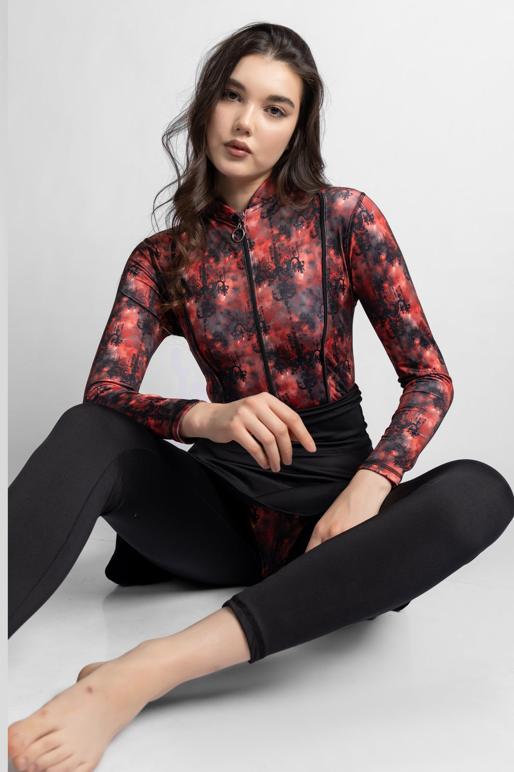 Women's Burkini Four-Piece Set With Leggings Top Turban And Skirt