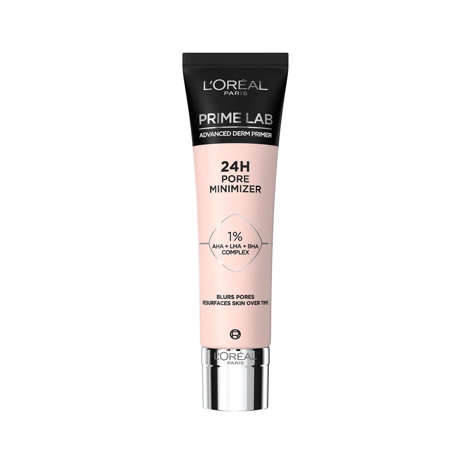 L'Oreal Paris Prime Lab Pore Minimizer Primer - AHA & BHA Infused for Smoother Skin Appearance