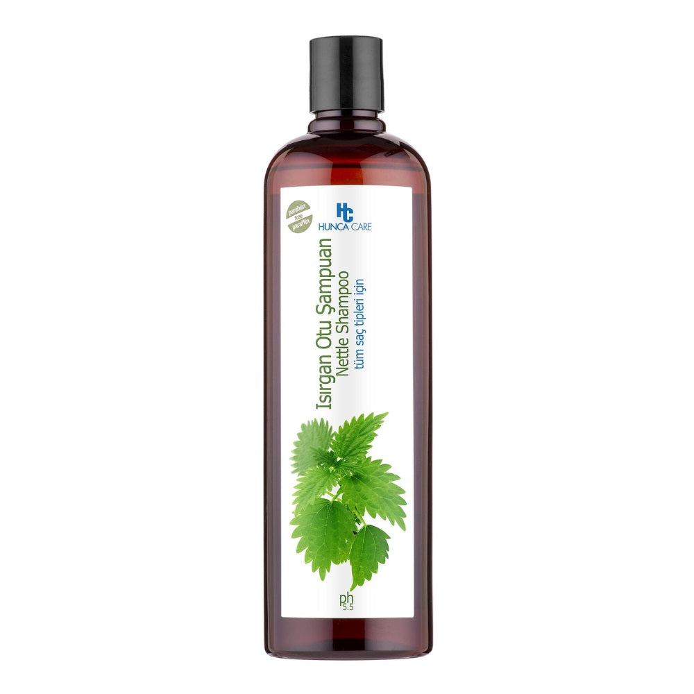 Hunca Care Nettle Shampoo: Strengthens Hair, Reduces Hair Loss, Natural Herbal Formula for Volume & Shine - 22.81 fl oz