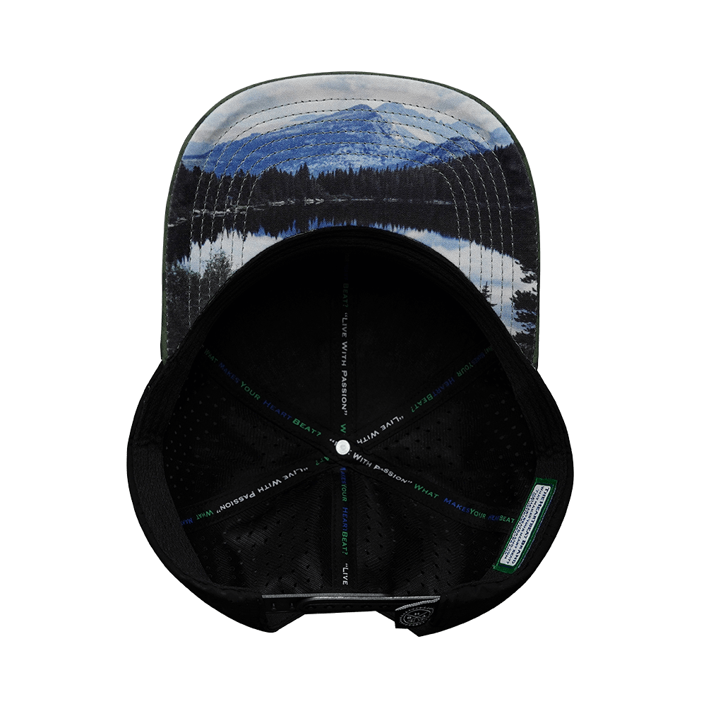 Hunting Hat - Baseball Hat Fit - Soft Teal Camo / Black - Laser Mesh