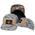 The Heartbeat Brand Hunting Hat - Flat Bill - Cork - Soft Sand Camo - Laser Mesh — main product shot