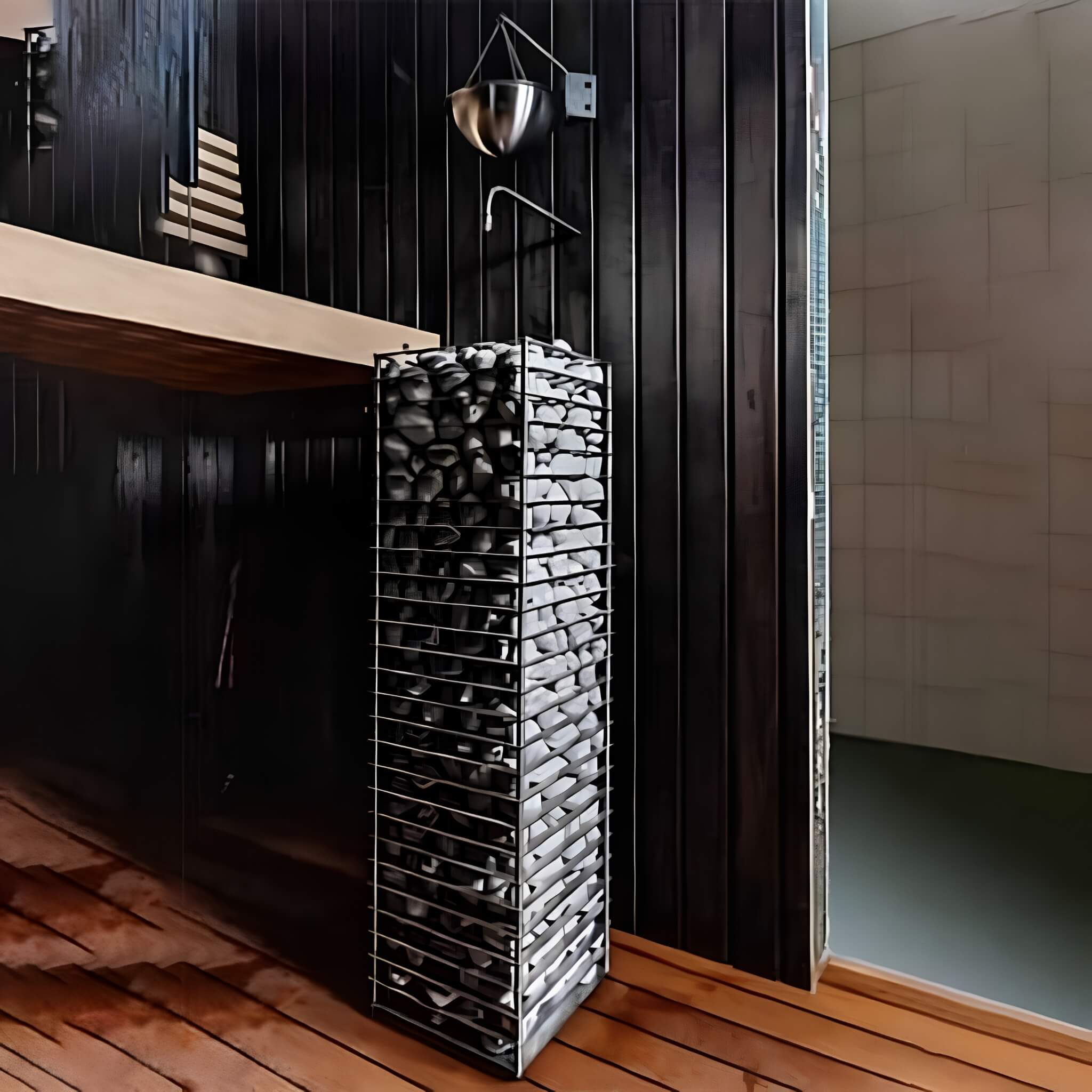 Huum Cliff Slim Electric Stainless Steel Sauna Heater With Digital Controller & Sauna Stones (SAK48752) – SAKSBY WHOLESALE, v