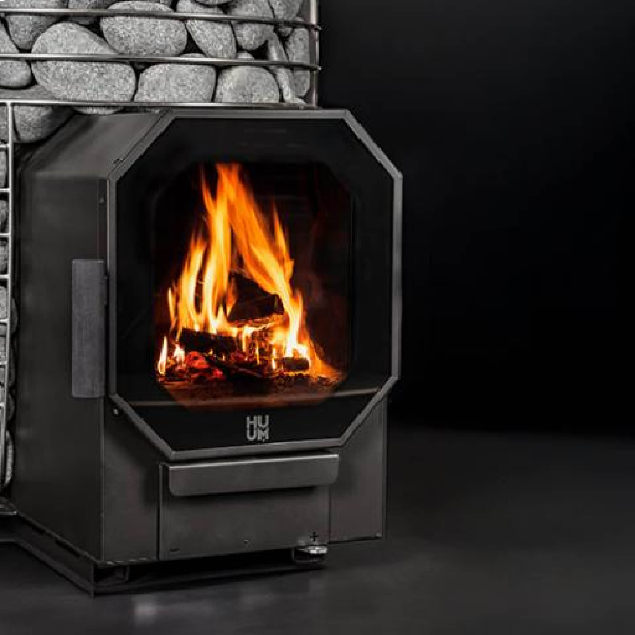 Huum Hive Flow Mini 8.5KW Wood-Burning Sauna Stove With Ash Drawer & Sauna Stones [H1017012] (SAK17895) – SAKSBY WHOLESALE, v