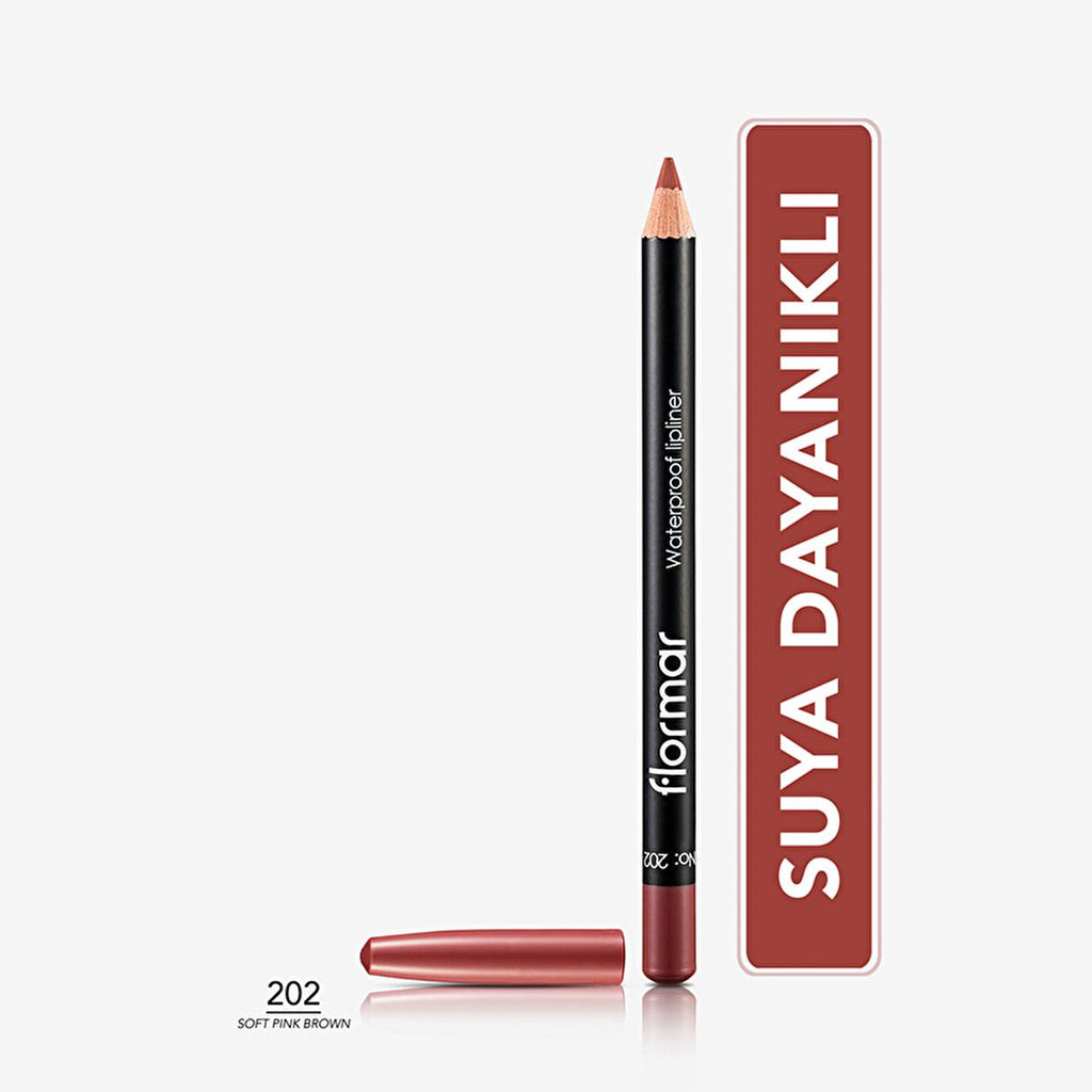 Flormar Waterproof Matte Lip Liner Pencil - Long Lasting, Highly Pigmented Formula