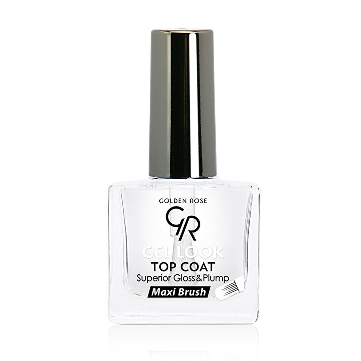Golden Rose Gel Look Top Coat: Achieve High Shine & Long Lasting, Durable Gel Effect Nail Polish for Salon Quality Manicures at Home