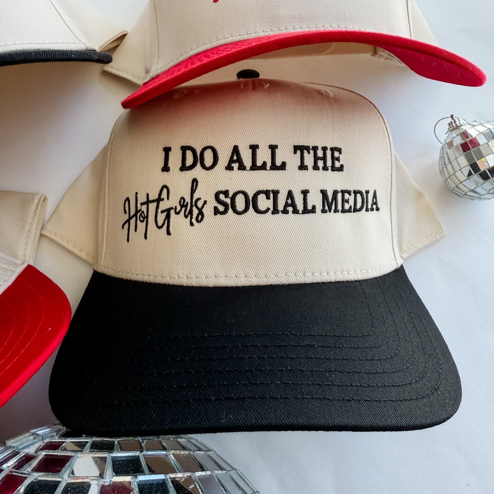 Coco & Rho I do all the hot girls social media - Trucker Hat — main product shot