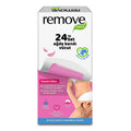 Remove Care Body Wax Strips for Sensitive Skin - 24 Strips, Easy At-Home Hair Removal Kit for Arms & Legs, Long Lasting Smoothness