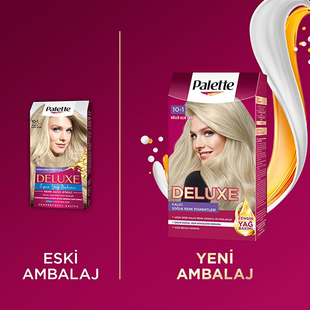 Palette Deluxe Hair Dye - Long-Lasting Nourishing Küllü Açık Sarı Color by Palette