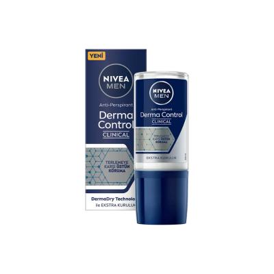 Nivea Men Derma Control Clinical Antiperspirant Roll-On for Men - Sweat Protection & Dryness - 1.69 fl oz