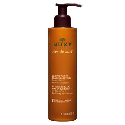 Nuxe Reve De Miel: Gentle Face Cleansing & Makeup Removing Gel - Natural, Soothing, for Dry & Sensitive Skin (200ml)