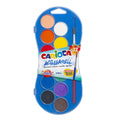 Carioca Watercolor Paint Set - 12 Vibrant Colors, Washable Art Supplies for Kids & Artists