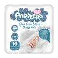 Paddlers Baby Changing Pads 10-Pack - Disposable, Ultra-Soft, Hygienic Diaper Changing Mat for Infants & Newborns, Leakproof Protection