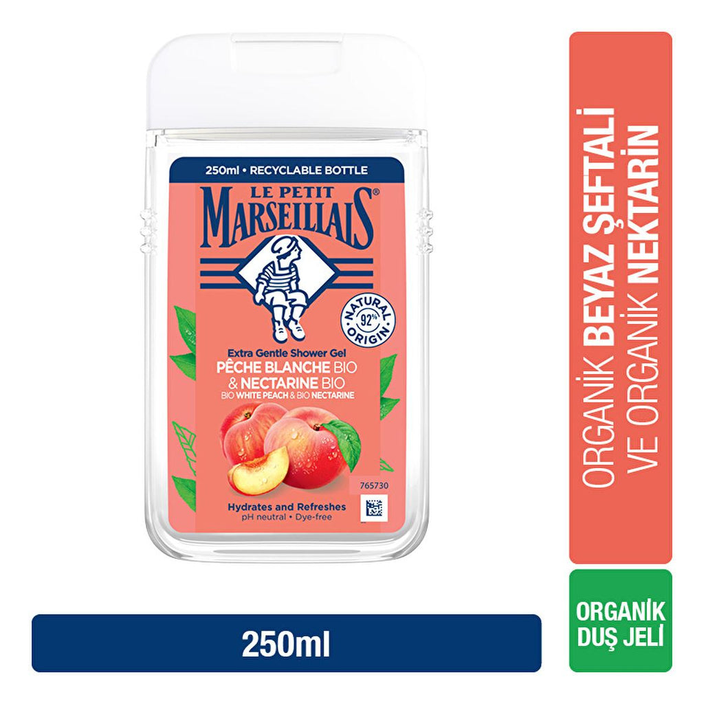 Le Petit Marseillais Peach Scented Shower Gel - Gentle, Moisturizing & Family Friendly