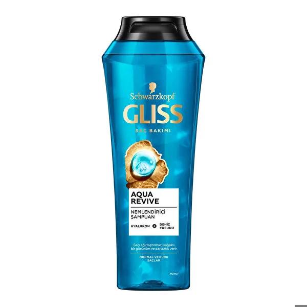 Gliss Aqua Revive: Moisturizing Hair Shampoo for Dry and Normal Hair with Hyaluron & Seaweed Extract - 48H Hydration