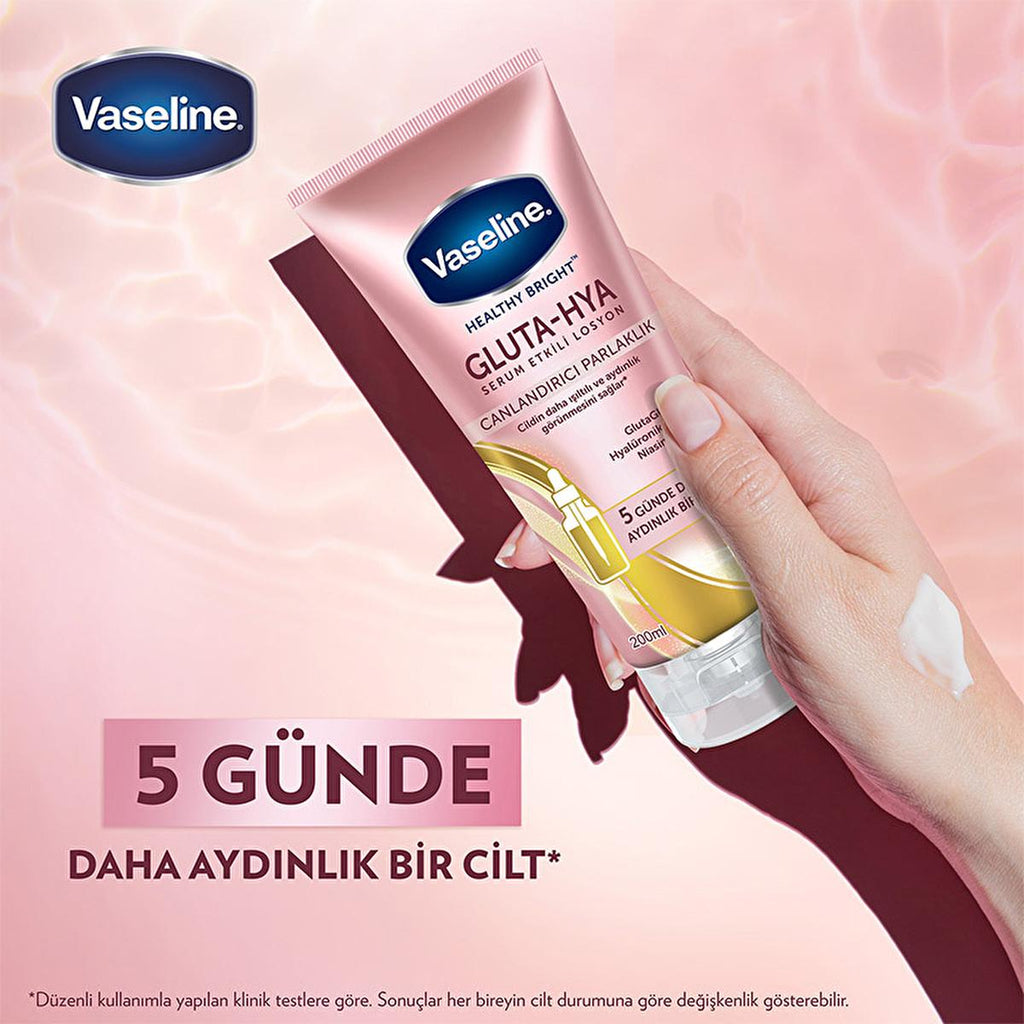 Vaseline Gluta-Hya Serum Burst Revitalizing Body Lotion - Moisturizing Body Lotion with Hyaluronic Acid & GlutaGlow Technology