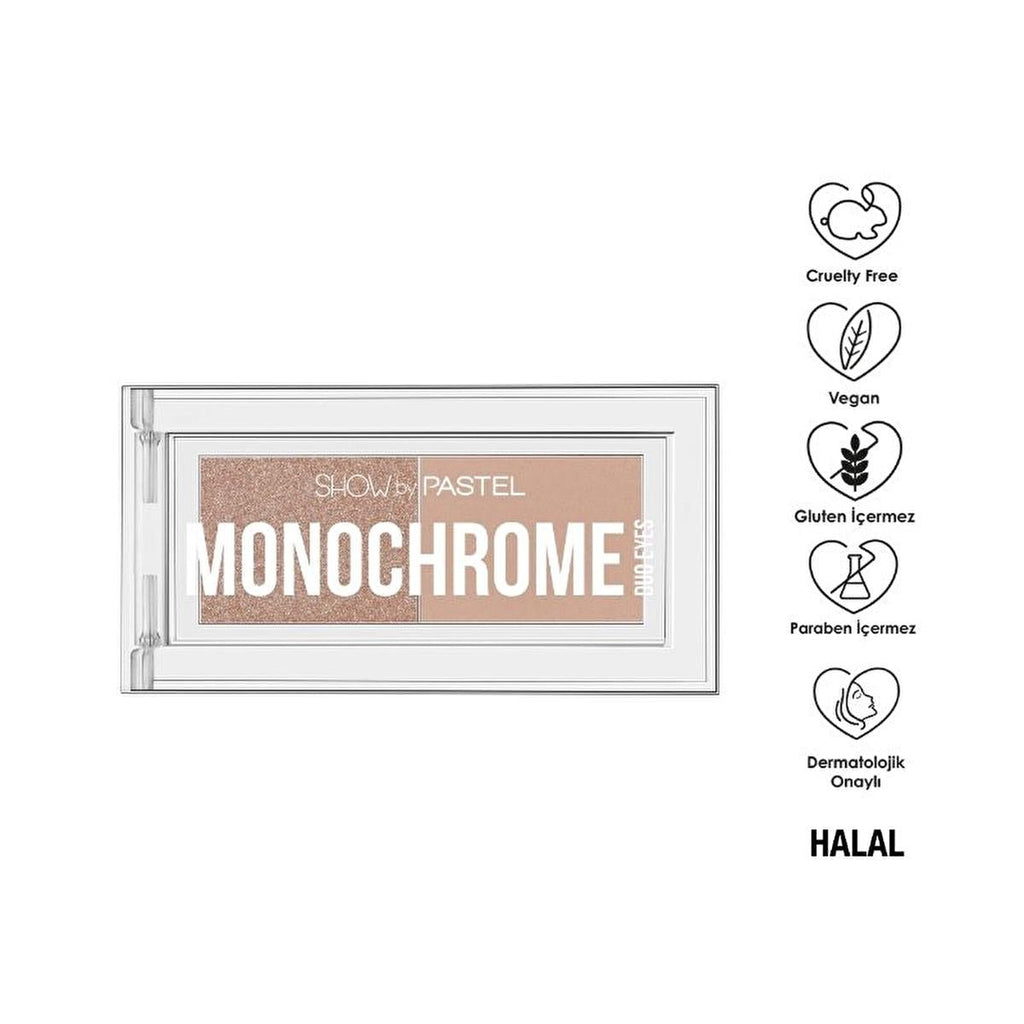 Show by Pastel Monochrome Duo Eyeshadow Palette - Natural, Cruelty-Free Makeup with 12 Sets