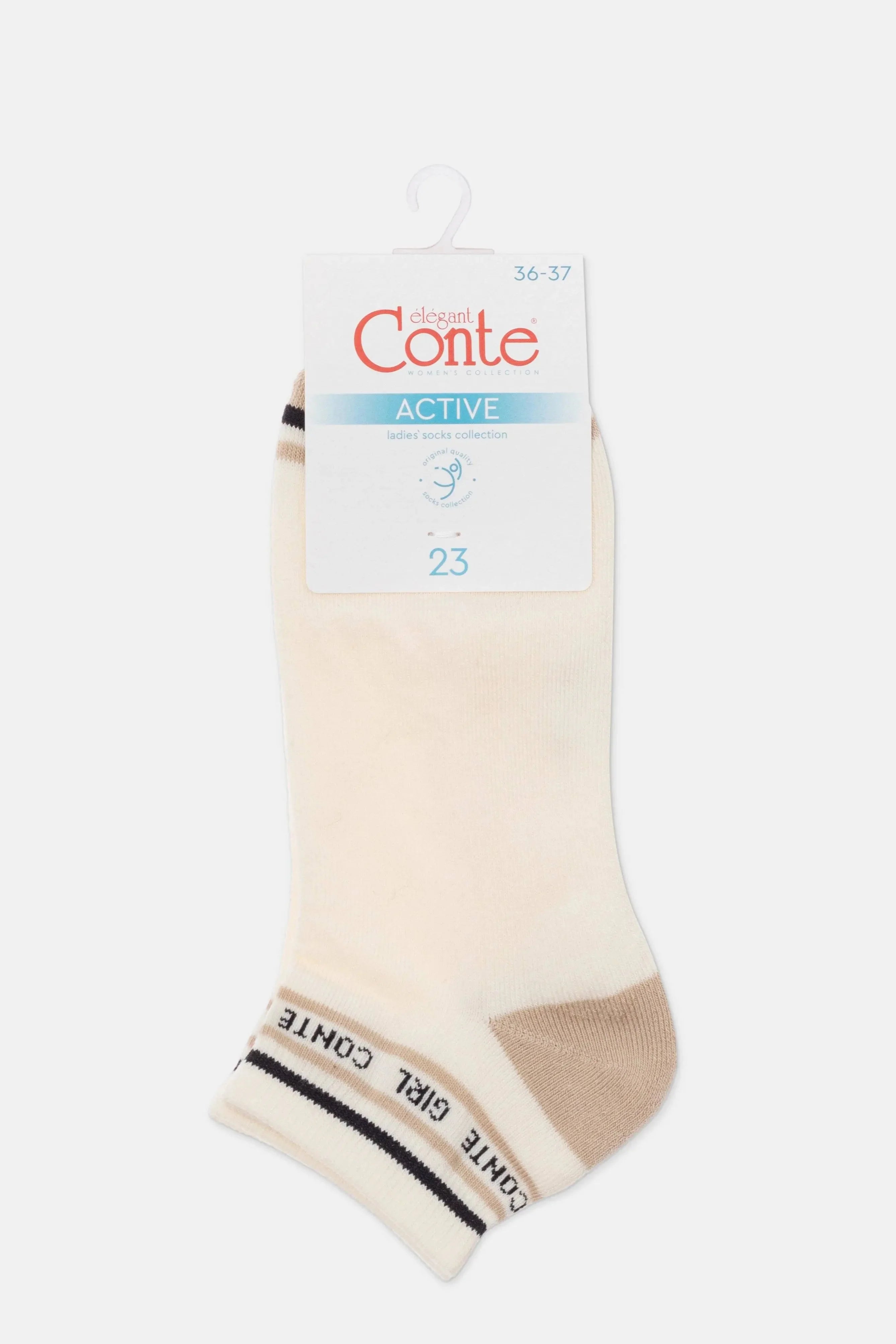 TheRanok.com Cotton Ankle Socks Conte Active 572 - Terry Foot — size reference