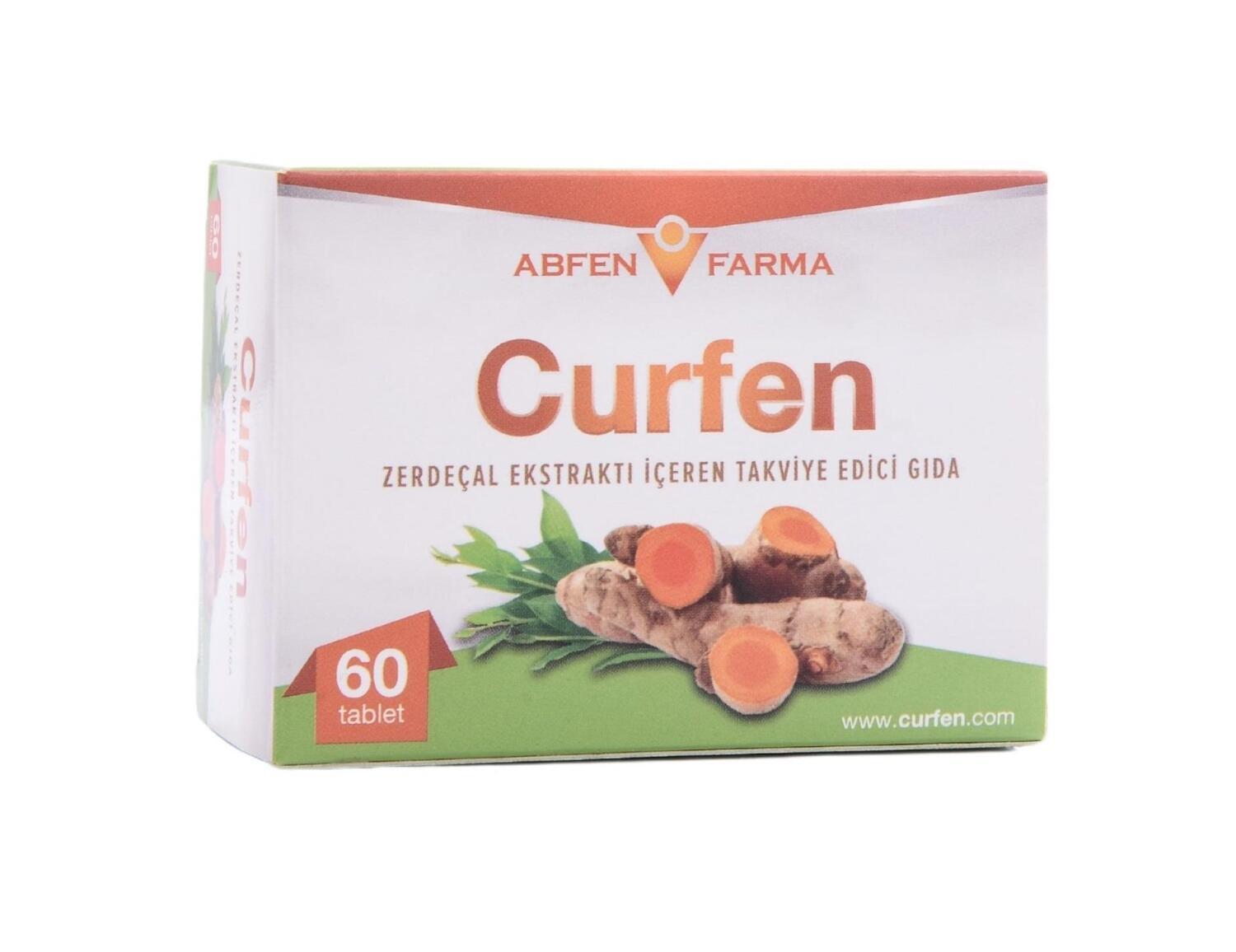 Curfen Turmeric Extract Dietary Supplement Tablets - Anti-Inflammatory Support for Overall Wellness