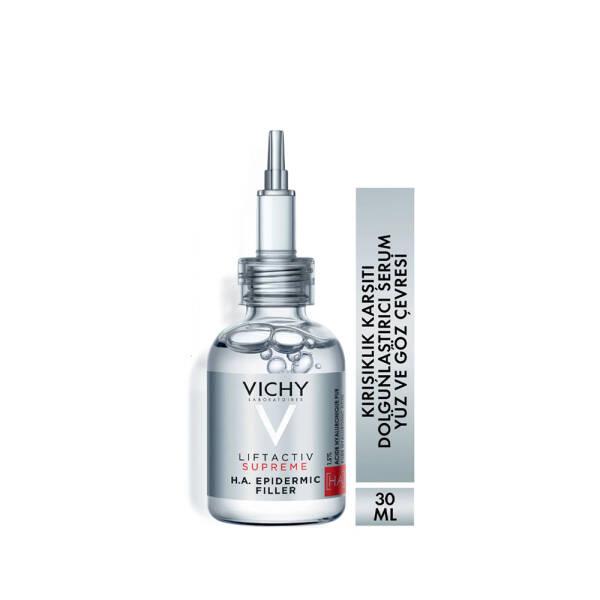 Vichy LiftActiv Supreme H.A. Epidermic Filler: Advanced Anti-Wrinkle Face & Eye Serum - Deeply Hydrating, Reduces Fine Lines, Hypoallergenic, 1.01 fl oz