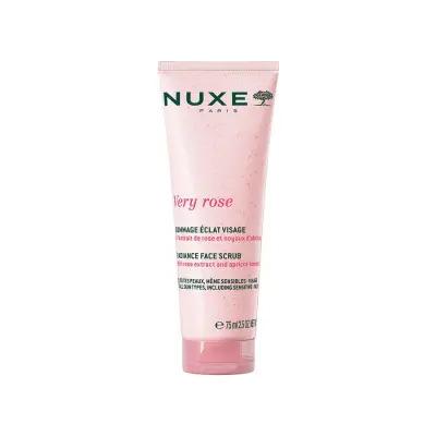 Nuxe Very Rose Gentle Face Scrub - Rose Water Exfoliator for Sensitive Skin - Natural Facial Peeling for Radiant Skin
