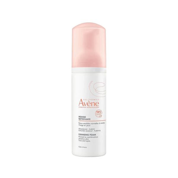 Avene Gentle Face Cleansing Foam for Normal to Combination Skin - Soothing Thermal Spring Water, 5.07 fl oz