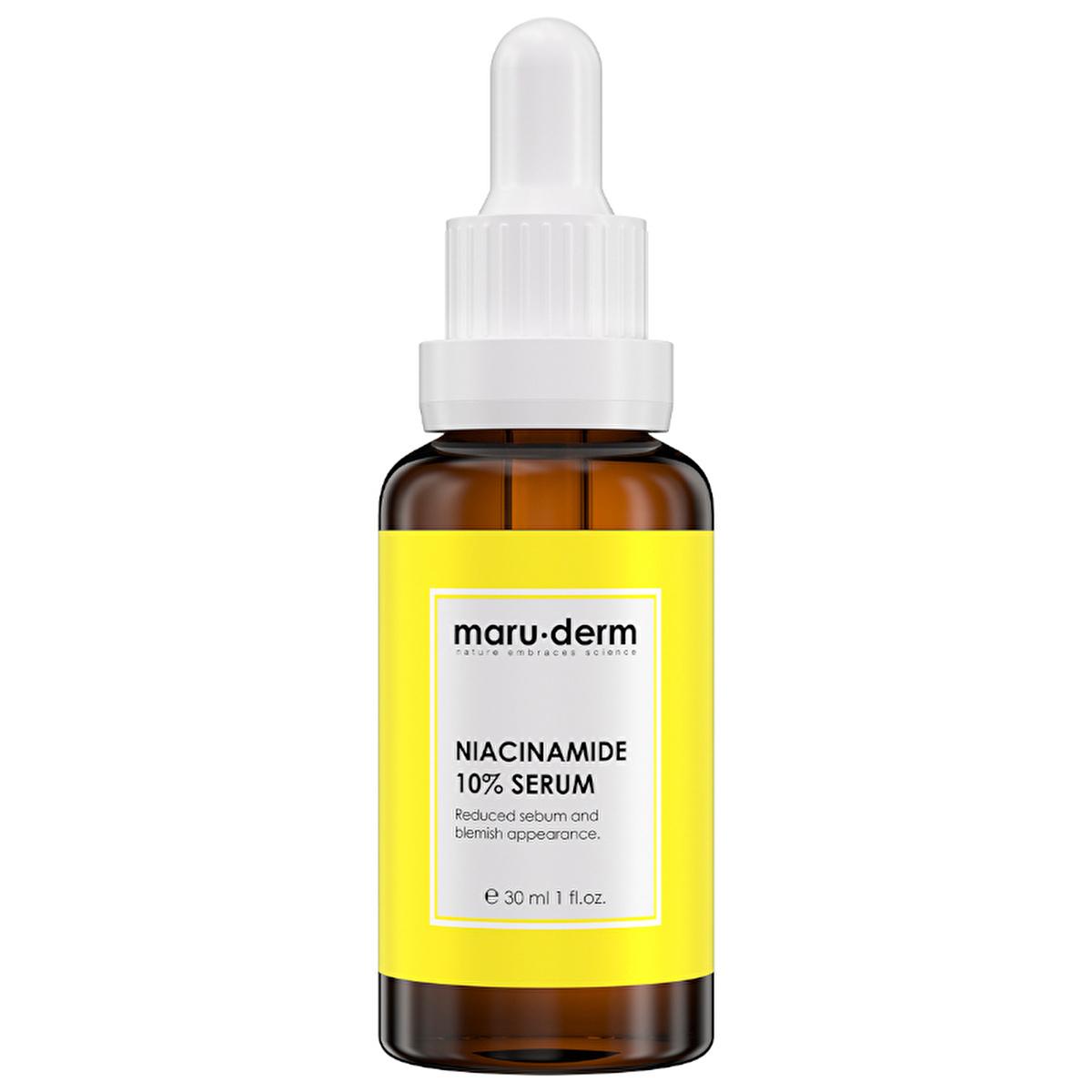 Maruderm Niacinamide 10% + Hyaluronic Acid Serum: Brighten, Hydrate & Balance Oily Skin | Even Skin Tone, Reduce Pores