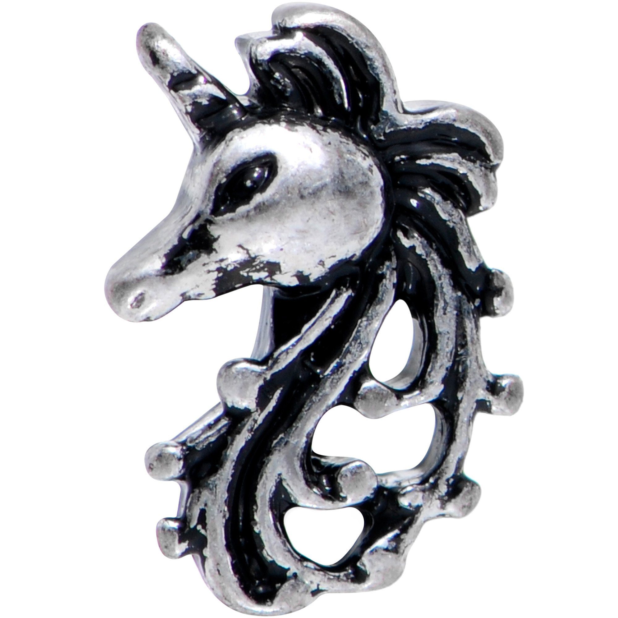 BodyCandy 16G 1/4 Majestic Unicorn Cartilage Tragus Earring — detail and construction