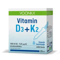 Voonka Vitamin D3+K2 Dietary Supplement Liquid - 25ml Bottle, Supports Bone Health & Immune Function
