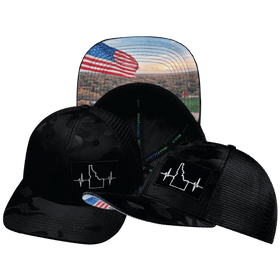 Idaho Hat - Baseball Hat Fit - Black Camo / Black - Trucker Mesh