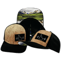 The Heartbeat Brand Idaho Hat - Baseball Hat Fit - Cork - Black - Laser Mesh — main product shot