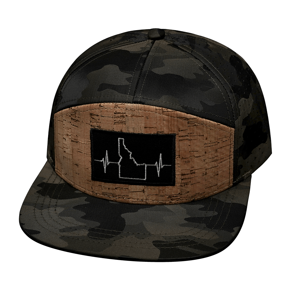 Idaho Hat - Flat Bill - Cork - Tan Camo - Laser Mesh