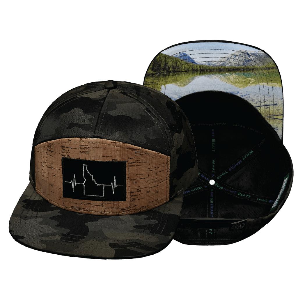 Idaho Hat - Flat Bill - Cork - Tan Camo - Laser Mesh