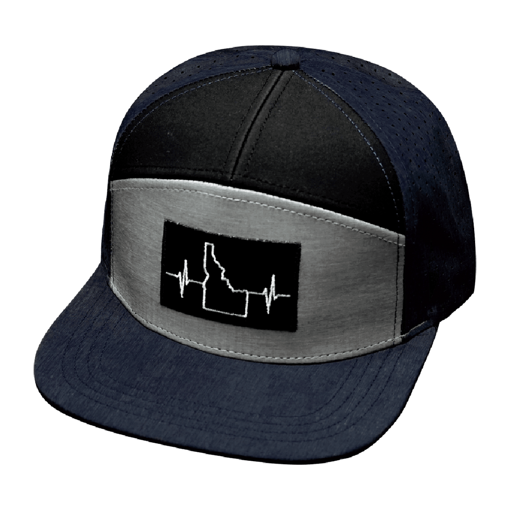 Idaho Hat - Flat Bill - Navy / Gray / Black - Laser Mesh