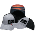 The Heartbeat Brand Idaho Low Profile Hat — Heather Gray / Black — main product shot