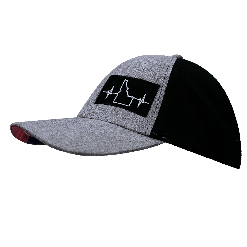 Idaho Hat - Low Profile - Ponytail - Heather Gray / Black - Laser Mesh