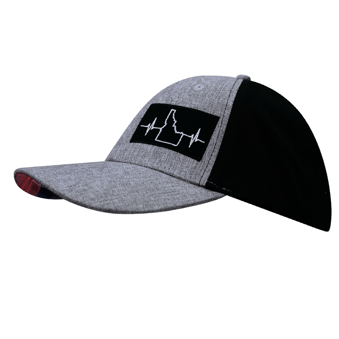 Idaho Hat - Low Profile - Ponytail - Heather Gray / Black - Laser Mesh
