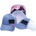 The Heartbeat Brand Idaho Low Profile Hat — Ponytail / Light Blue / White — main product shot