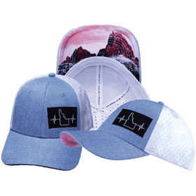 Idaho Low Profile Hat — Ponytail / Light Blue / White