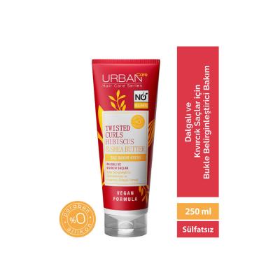 URBAN Care Twisted Curls Sulfate-Free Hair Cream with Hibiscus & Shea Butter - Moisturizing & Nourishing for Curly & Wavy Hair