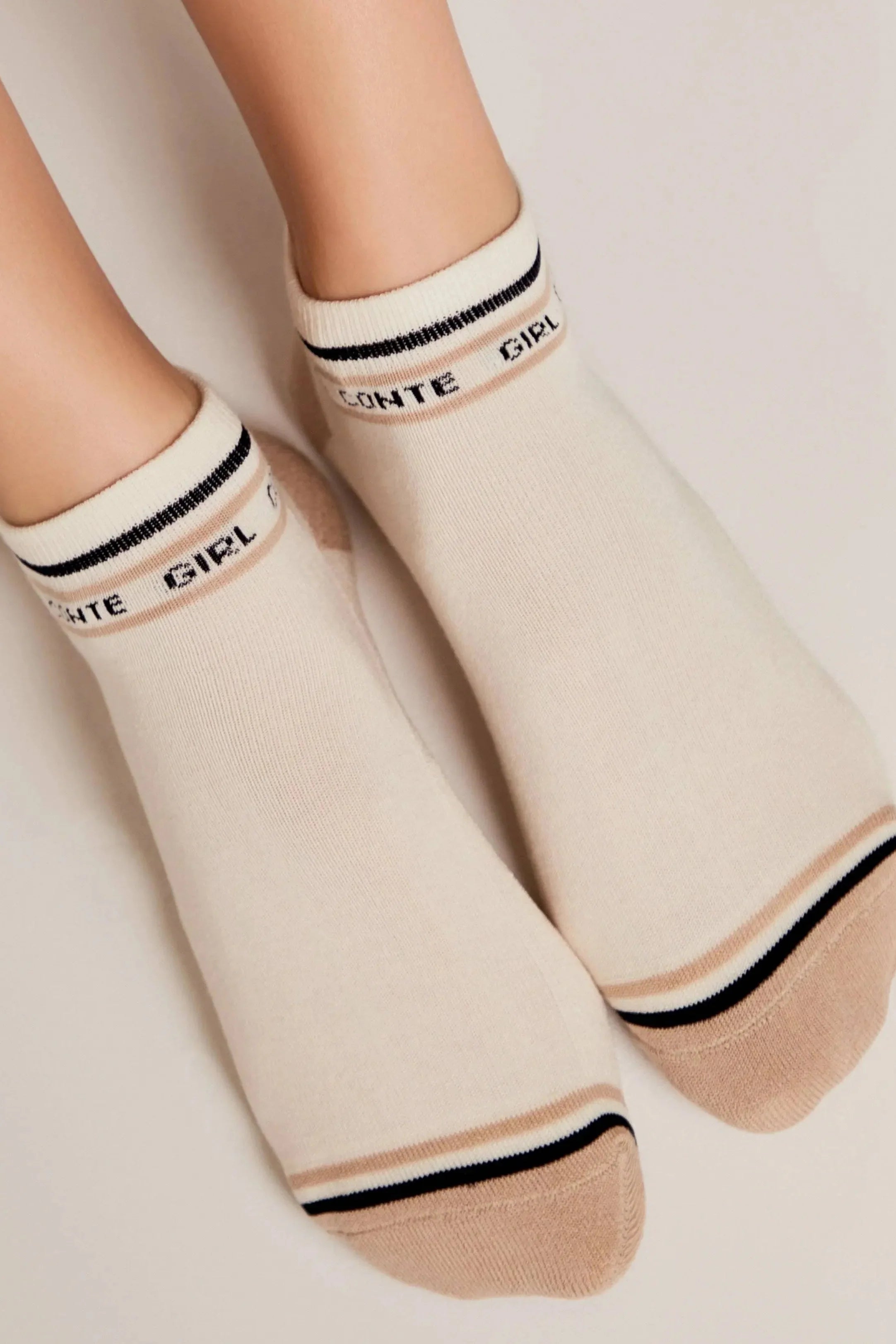 TheRanok.com Cotton Ankle Socks Conte Active 572 - Terry Foot — side view