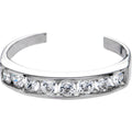 BodyCandy Solid 14k White Gold Cubic Zirconia Toe Ring — main product shot