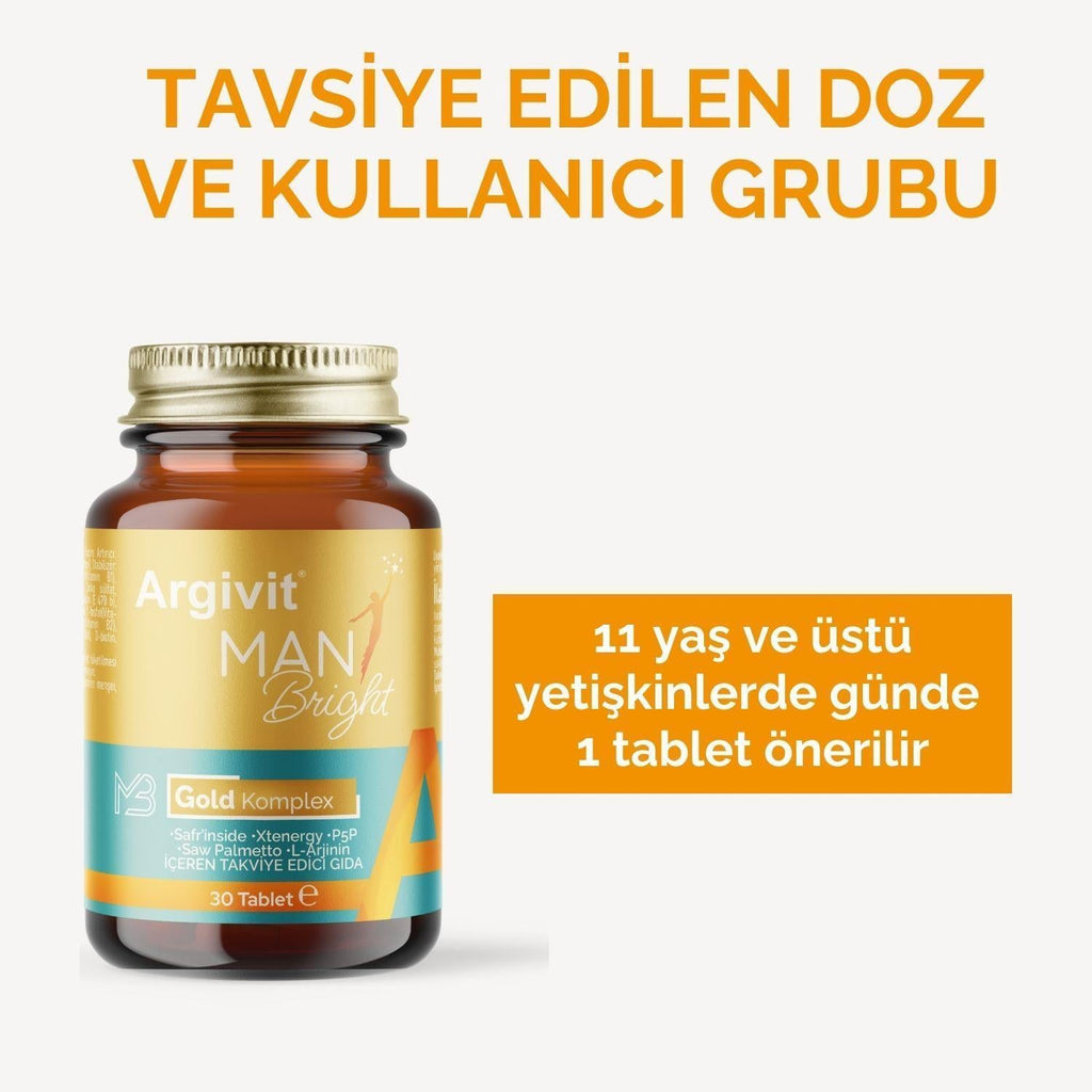 Argivit Men's Health Supplement - Stress Management, Energy & Hair Loss Prevention for Adult Men