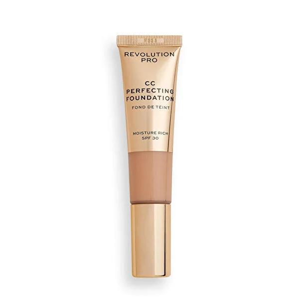 Revolution Pro Fondšten CC Perfecting F3 Foundation CC Cream - Anti-Aging, SPF 30, Hyaluronic Acid, Long-Lasting Coverage