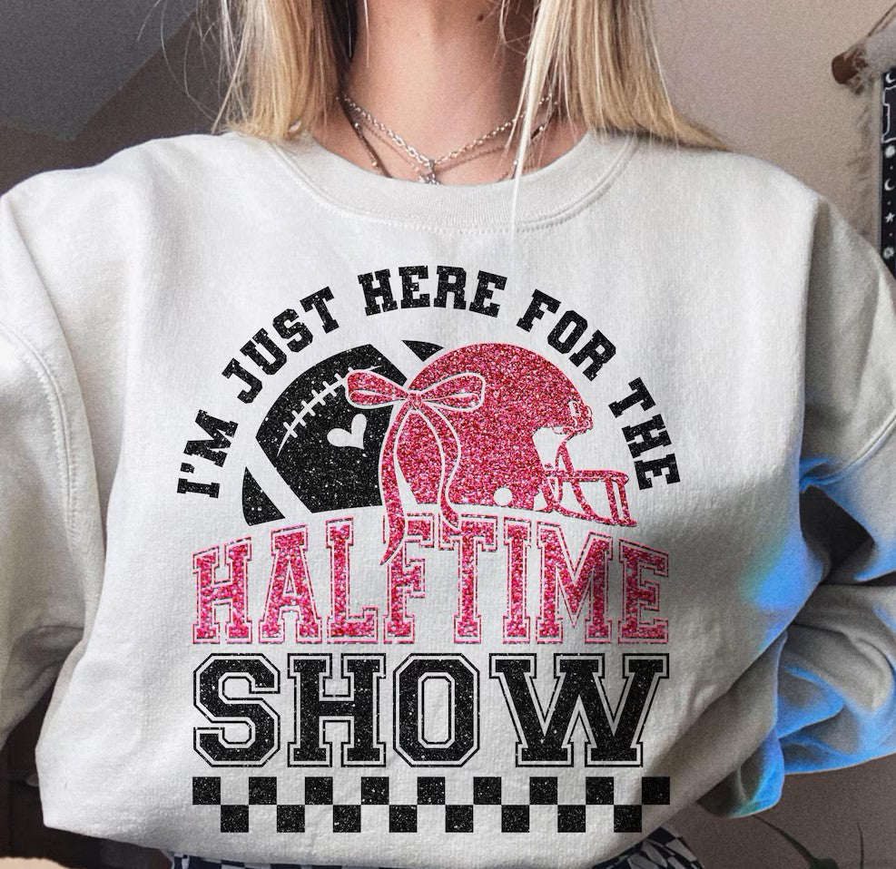 A Blessed Texas Mess Boutique Glitter Superbowl Team Halftime Football Sweatshirt, Funny Game Day Shirt… — main product shot