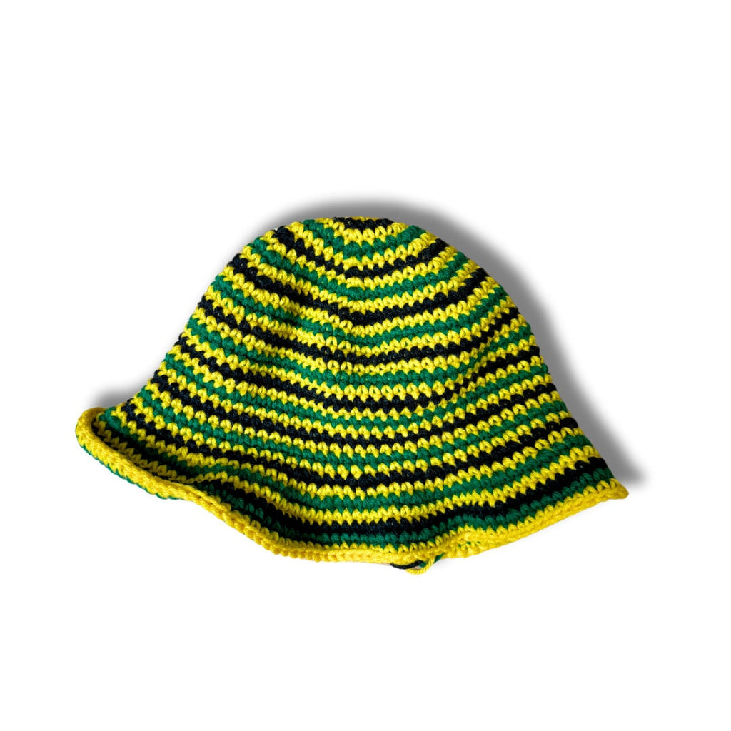 Stitched by Spice Handmade Jamaica Crochet Bikini 4-Piece Set with Micro Mini Skirt and Bucket Hat — comparison shot