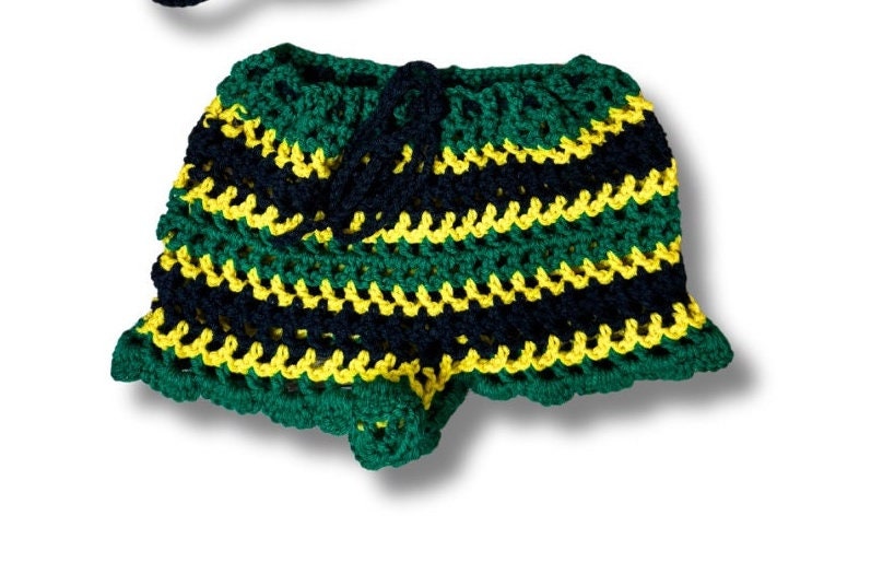 Jamaica Mesh Handmade Crochet Shorts for Vacations and Festivals