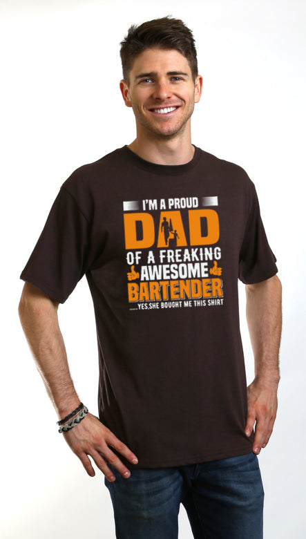 Spun Bamboo I'm a Proud Dad Men's Bamboo Viscose/Organic Cotton Short Sleeve Graphic T-Shirt — lifestyle context